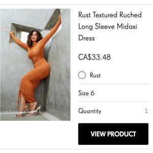 PLT Orange Midaxi Dress